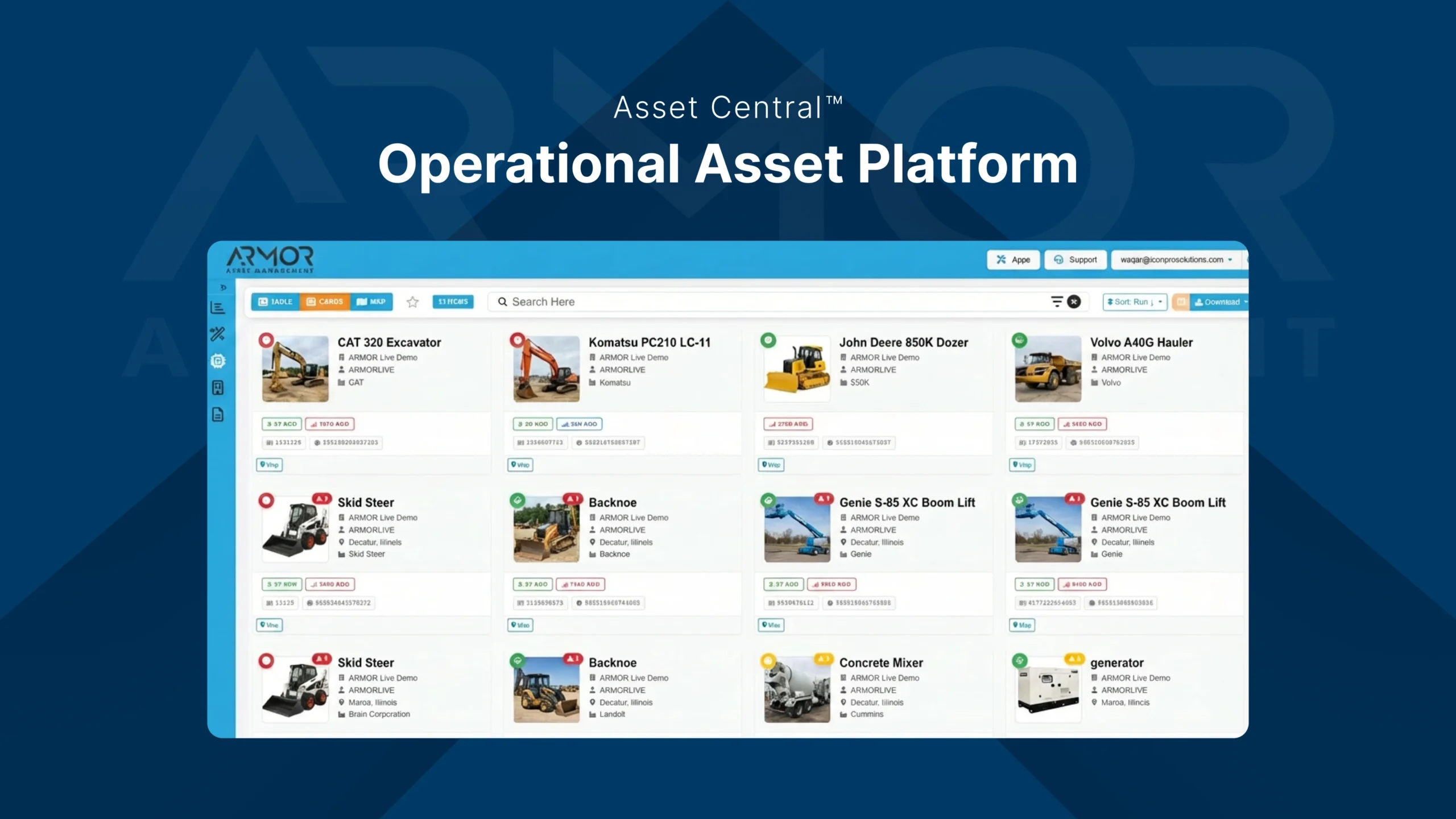 Asset Central™ Operational Asset Platform New Capabilities News ARMOR ( Approved ) 2x